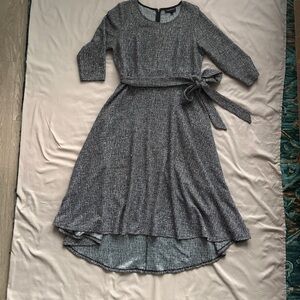 Lane Bryant Tweed Knit Belted Midi Dress 14